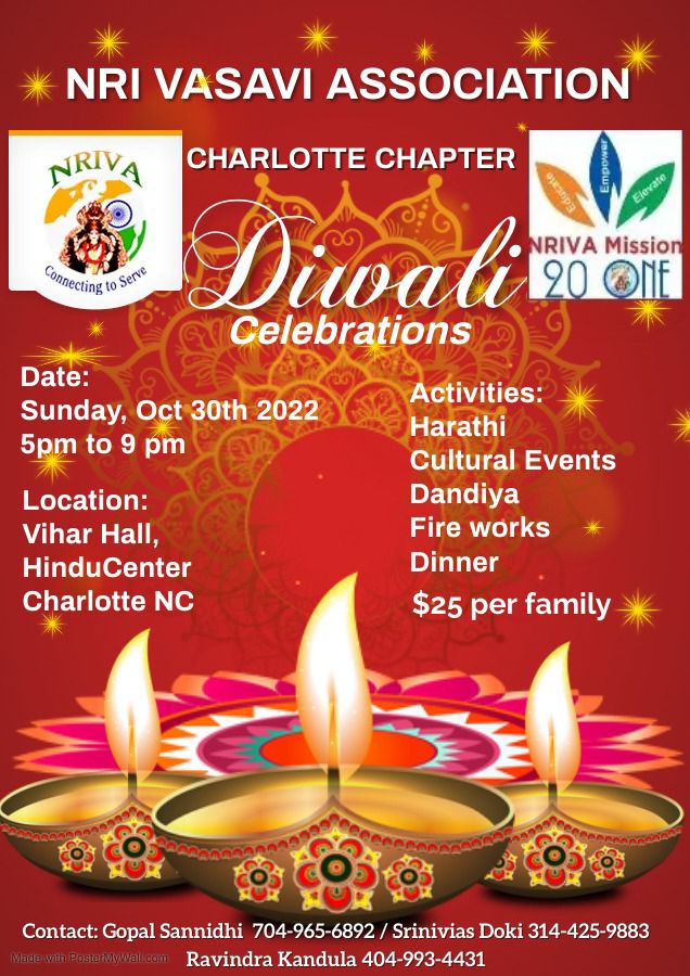 Charlotte chapter Diwali Celebrations