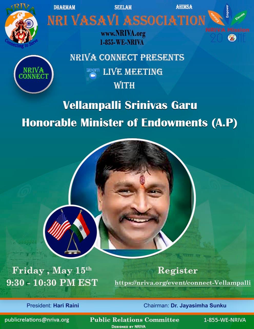 NRIVA Connect - Vellampalli Srinivas Rao garu