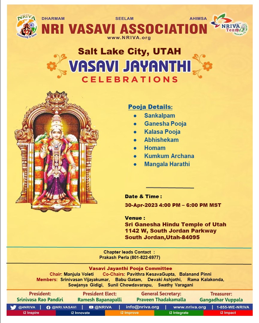 NRIVA-SLC-Vasavi Jayanthi-2023