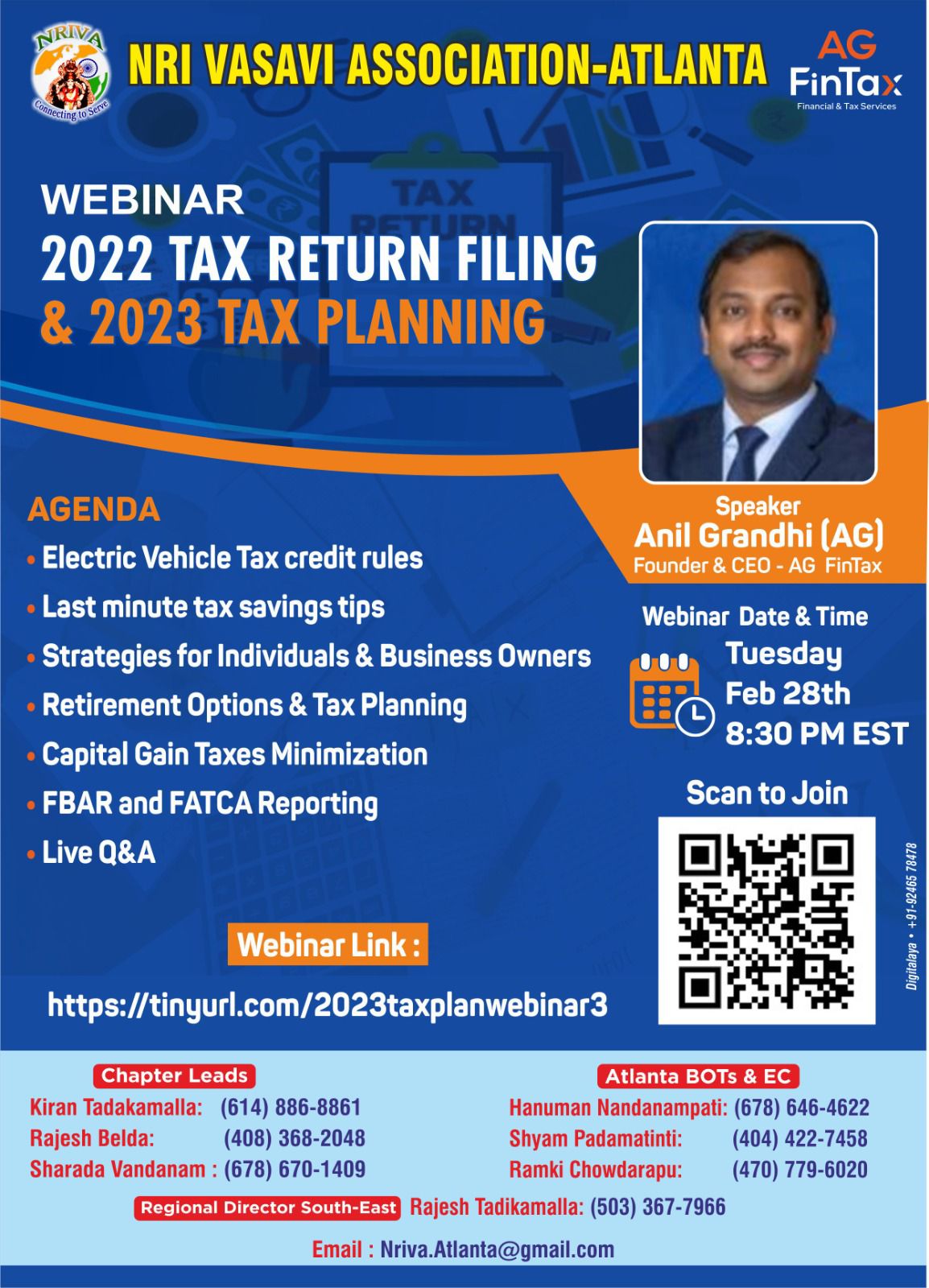 Atlanta Chapter Exclusive Tax Webinar