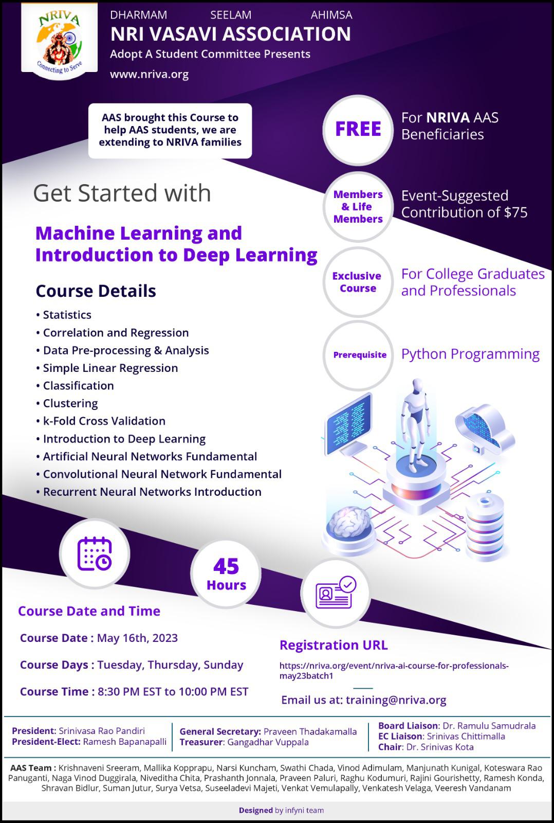 Machine Learning and Introduction to Deep Learning for College Graduates and Professionals